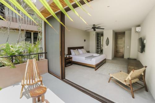 Uma varanda ou terraço em Zereno Tulum Beach Club Access