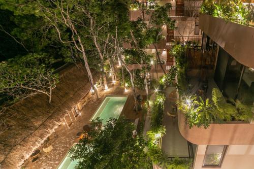 Um jardim em Zereno Tulum Beach Club Access