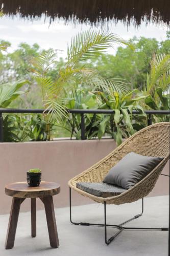 Uma varanda ou terraço em Zereno Tulum Beach Club Access