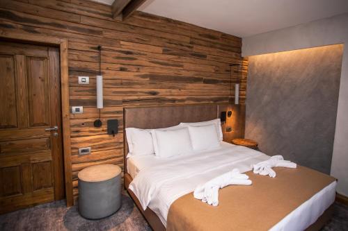 Postel nebo postele na pokoji v ubytování Yager Chalet