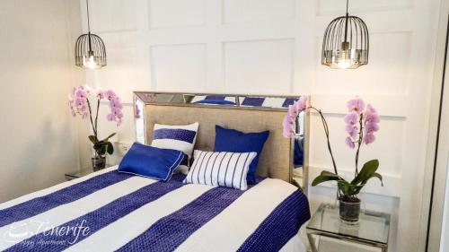 Postel nebo postele na pokoji v ubytování Apartament Malibu Blue