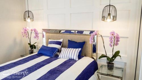 Posteľ alebo postele v izbe v ubytovaní Apartament Malibu Blue