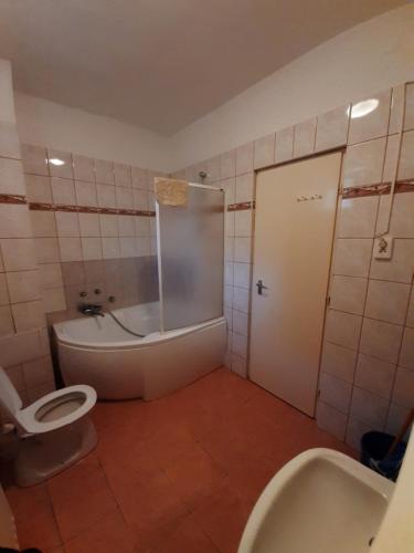 Koupelna v ubytování Gyopár Gyöngye Apartmanház