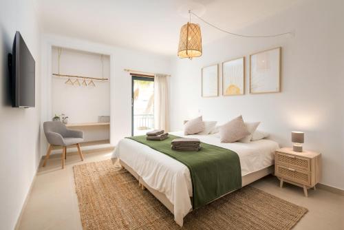 Ένα ή περισσότερα κρεβάτια σε δωμάτιο στο Villa Boho