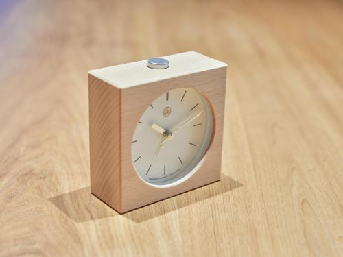 a wooden clock sitting on top of a wooden floor at Agora Kyoto Shijo in Kyoto