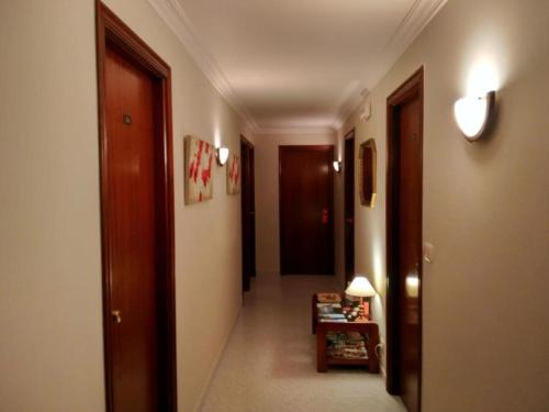 a hallway of a building with at Hotel Xeito in Combarro