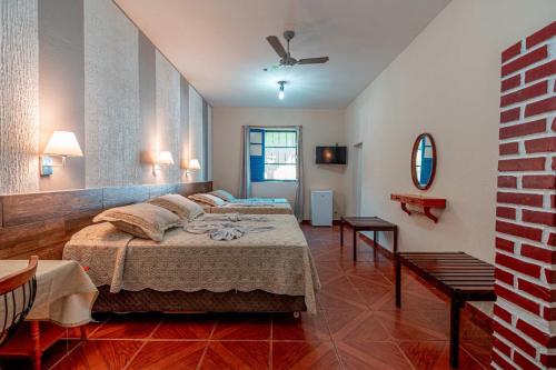 Katil atau katil-katil dalam bilik di Hotel Fazenda Santa Barbara