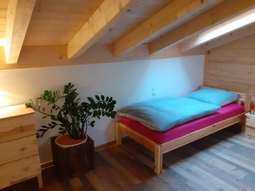 Postel nebo postele na pokoji v ubytování Ferienhaus Herbstzauber