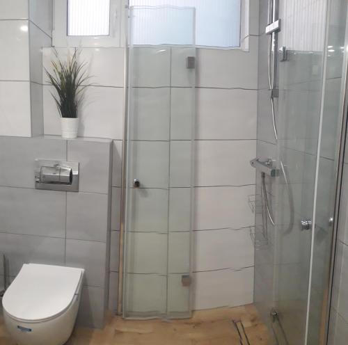 Ένα μπάνιο στο Apartament Kąty Rybackie Zaciszna