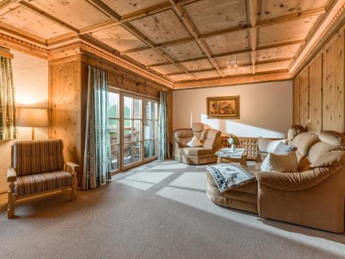 Χώρος καθιστικού στο Grittlmühle Chalet Ferienwohnungen