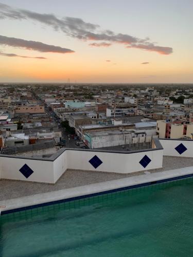 a view of a city from the roof of a building at Maicao Internacional in Maicao