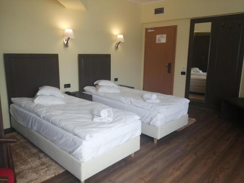 Postel nebo postele na pokoji v ubytování Hotel Piemonte