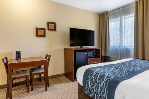 Μια τηλεόραση ή/και κέντρο ψυχαγωγίας στο Comfort Inn Warren