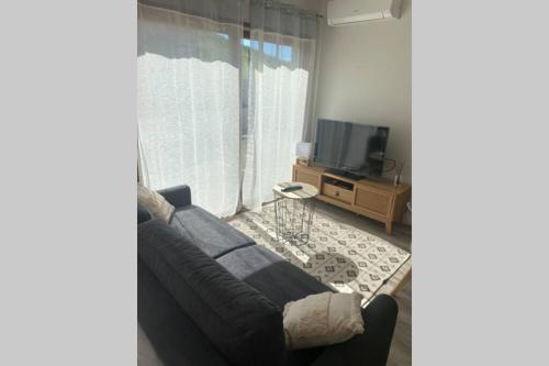 TV a/nebo společenská místnost v ubytování Très jolie mini villa douillette avec vue sur montagne