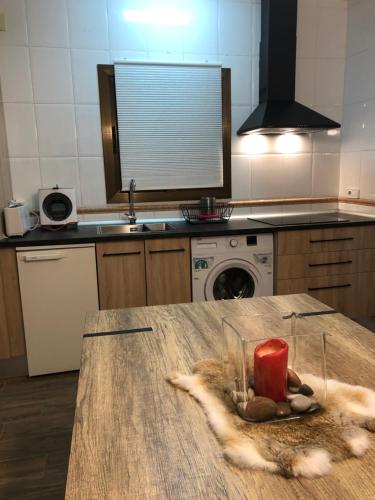 Kuchyň nebo kuchyňský kout v ubytování DUPLEX ALPINO