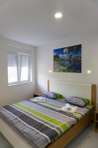 Postel nebo postele na pokoji v ubytování Lea