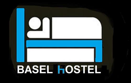 eine Schließung eines Logos mit den Worten „basal hostel“ in der Unterkunft BaselHostel in Füllinsdorf