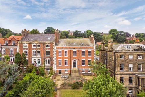 an aerial view of a large brick building at Thistlebank Townhouse in Whitby