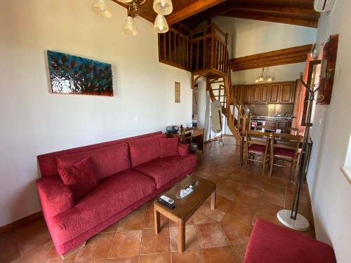 Ruang duduk di Lefkada Villas by Omikron Selections