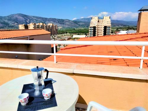 En generel udsigt til bjerge eller udsigt til bjerge taget fra lejligheden