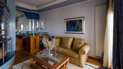 Χώρος καθιστικού στο Villa serenity