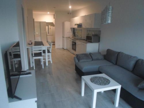 Кът за сядане в Apartament Szklarka w Karkonoszach