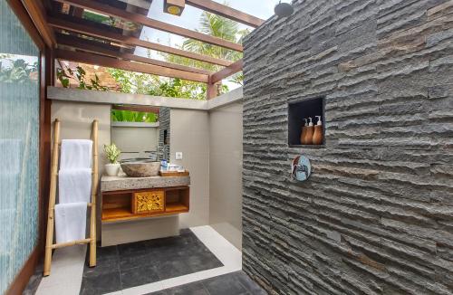 Dapur atau dapur kecil di Alam Wayang Ubud - CHSE Certified