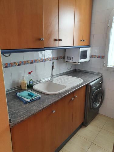 Kuchyň nebo kuchyňský kout v ubytování casa relax nudista
