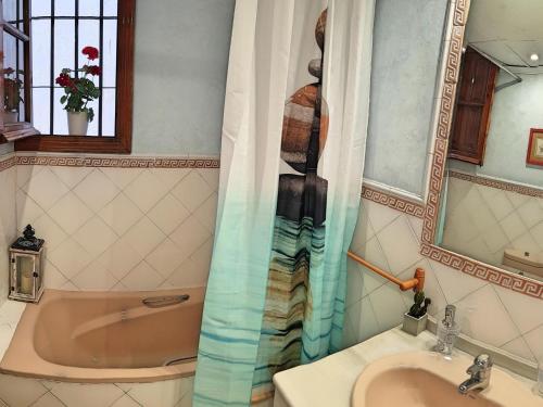 Koupelna v ubytování Duplex juderia de Cordoba