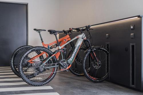 two bikes are parked in a room at Seven Reasons / Panorama View in Hart im Zillertal
