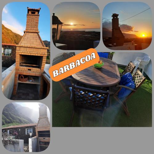 a collage of pictures with a table and a tower at MI CUMANESA in Frontera