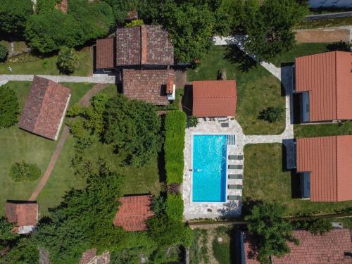 an overhead view of a yard with a swimming pool at Ranc Vitina in Ljubuški