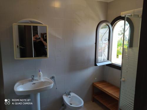 Phòng tắm tại Casa Birgid
