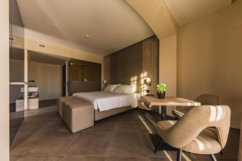 Postel nebo postele na pokoji v ubytování Salina Hotel