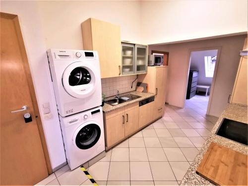 Η κουζίνα ή μικρή κουζίνα στο AK-Monteurzimmer