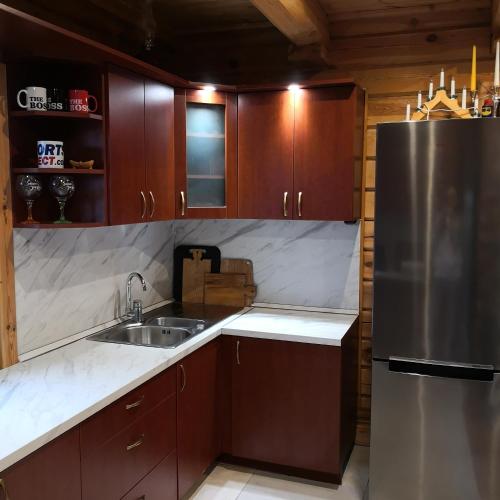 Η κουζίνα ή μικρή κουζίνα στο Lake House Villa pas Eugenija