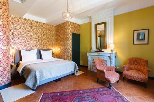 Postel nebo postele na pokoji v ubytování Logement Onze Chambres & Gîtes