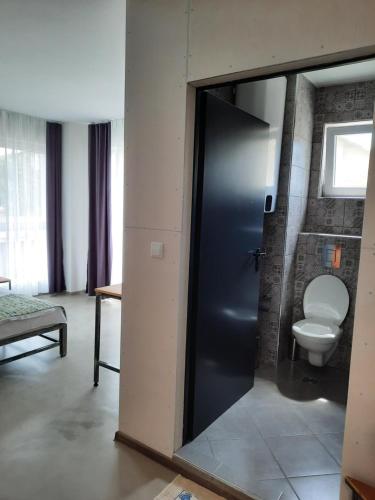 a bathroom with a toilet in a room at VIDA in Lozenets