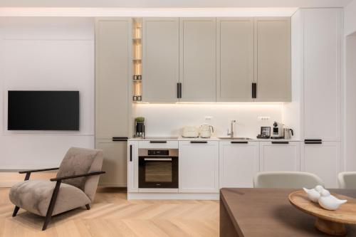 Η κουζίνα ή μικρή κουζίνα στο Plaza Apartments