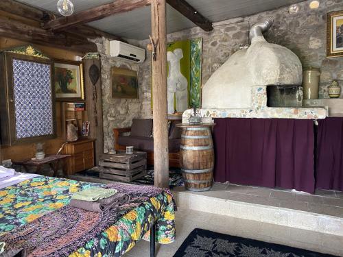Postel nebo postele na pokoji v ubytování Masseria Usamborgia