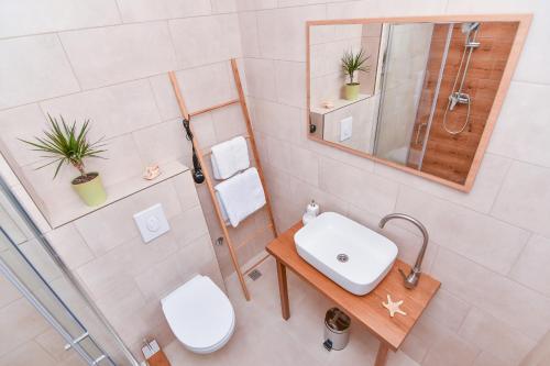 Koupelna v ubytování Apartmani Porat