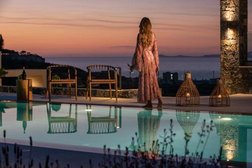 Πισίνα στο ή κοντά στο Kymo Instyle Villa - Sea view Private pool Jacuzzi