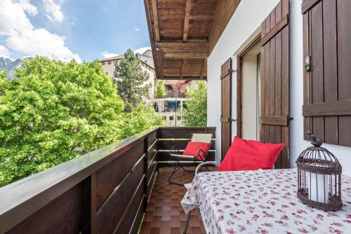Μπαλκόνι ή βεράντα στο Ferienwohnung 4 Vikoler