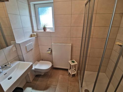 Ванная комната в Pension & Ferienwohnung Sonnleiten