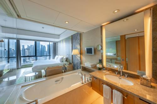 A bathroom at The Eton Hotel Shanghai