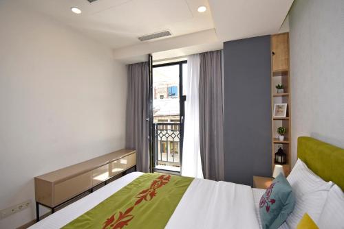 Katil atau katil-katil dalam bilik di Home4you Apartments on Koghbatsi