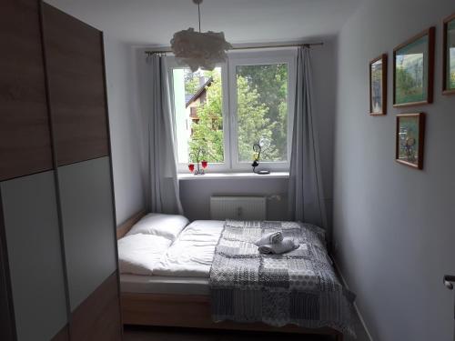 Posteľ alebo postele v izbe v ubytovaní Apartament Aleksandra