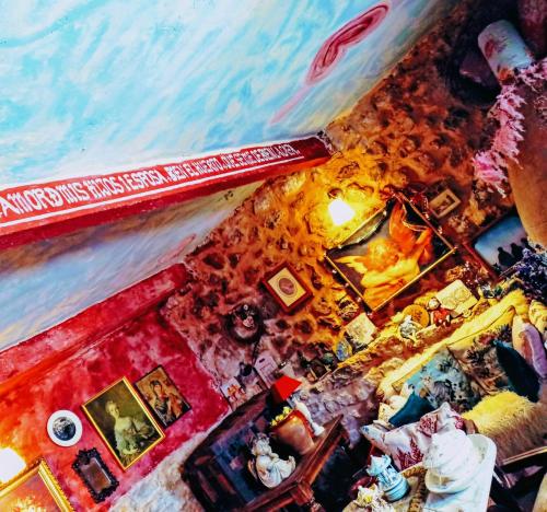 una vista dall'alto di una stanza con un dipinto di La Quinta de Malu a Valeria