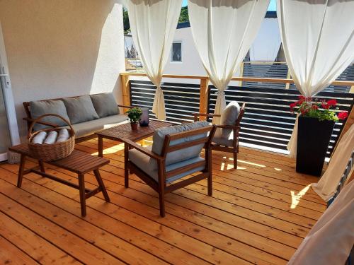 Ruang duduk di Mobile homes Charly