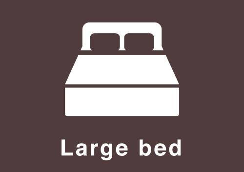 a vector illustration of a large bed with the words large bed at Hotel LOVE JEWEL in Kitakyushu